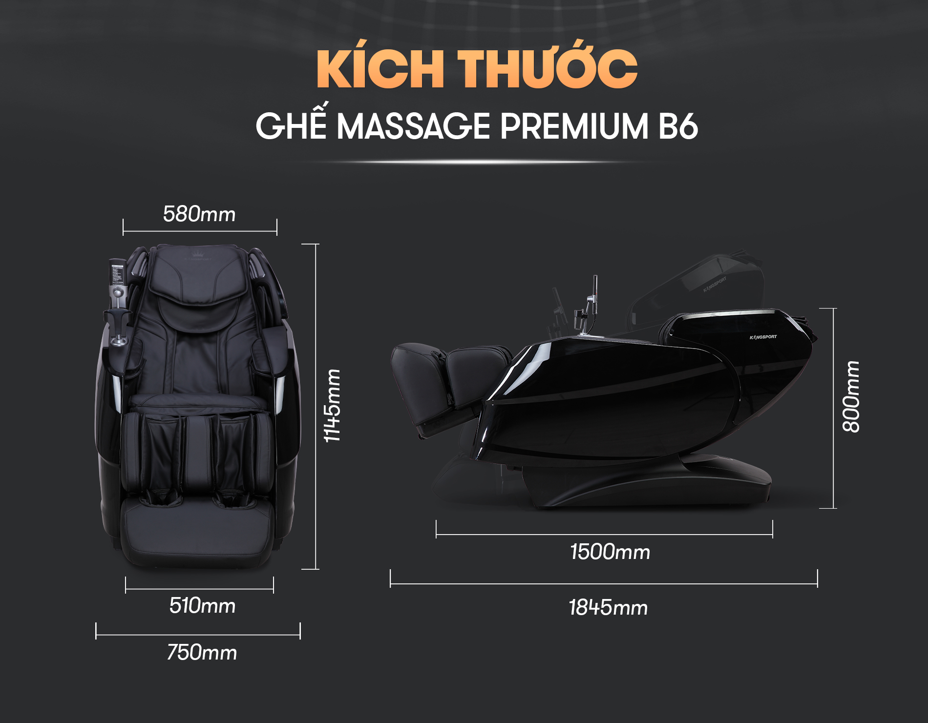Ghế massage KingSport Premium B6 12