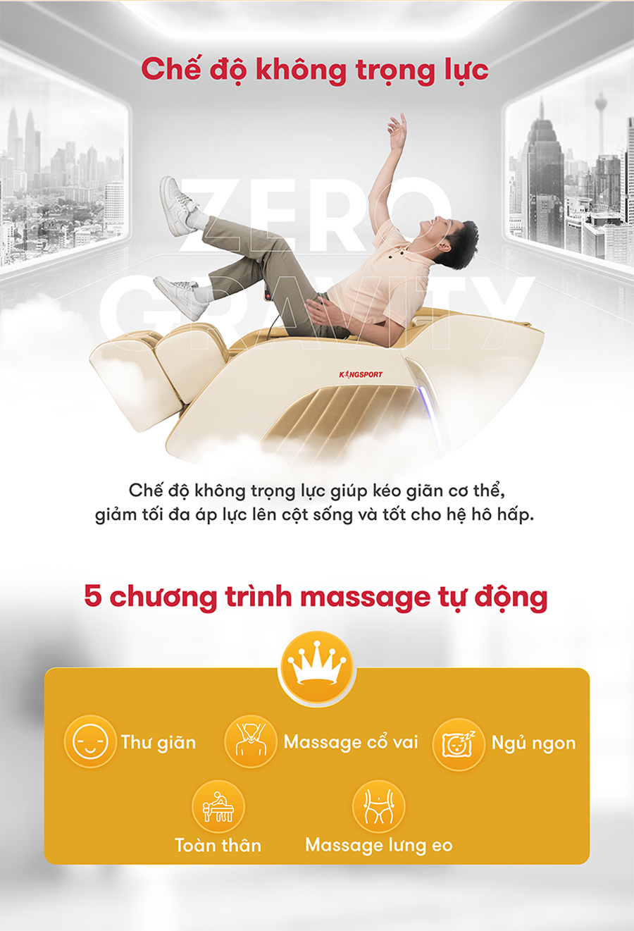 Ghế massage Kingsport G77 5